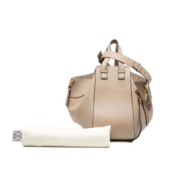 LOEWE Anagram Hammock Small Handbag/Shoulder Bag, 2-Way, Beige Leather, Women's - Picture 7 of 7